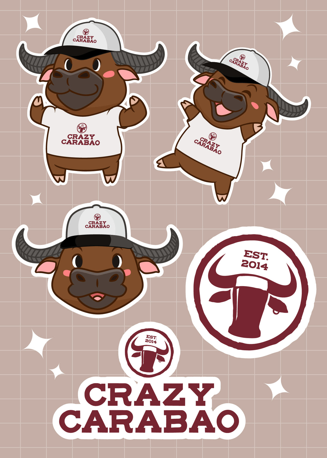 Crazy Carabao Sticker Pack